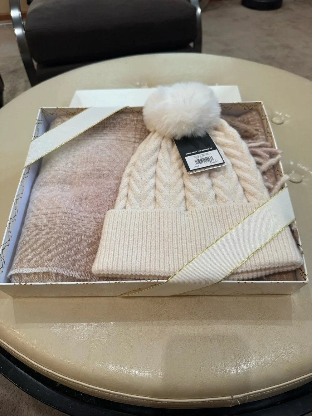Nine West Scarf and Beanie Set